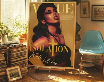 Kali Uchis Poster – Retro Music Print, Isolation Album Art, Aesthetic Indie Wall Decor, Soulful Latin Pop Bedroom Poster, Y2K Room