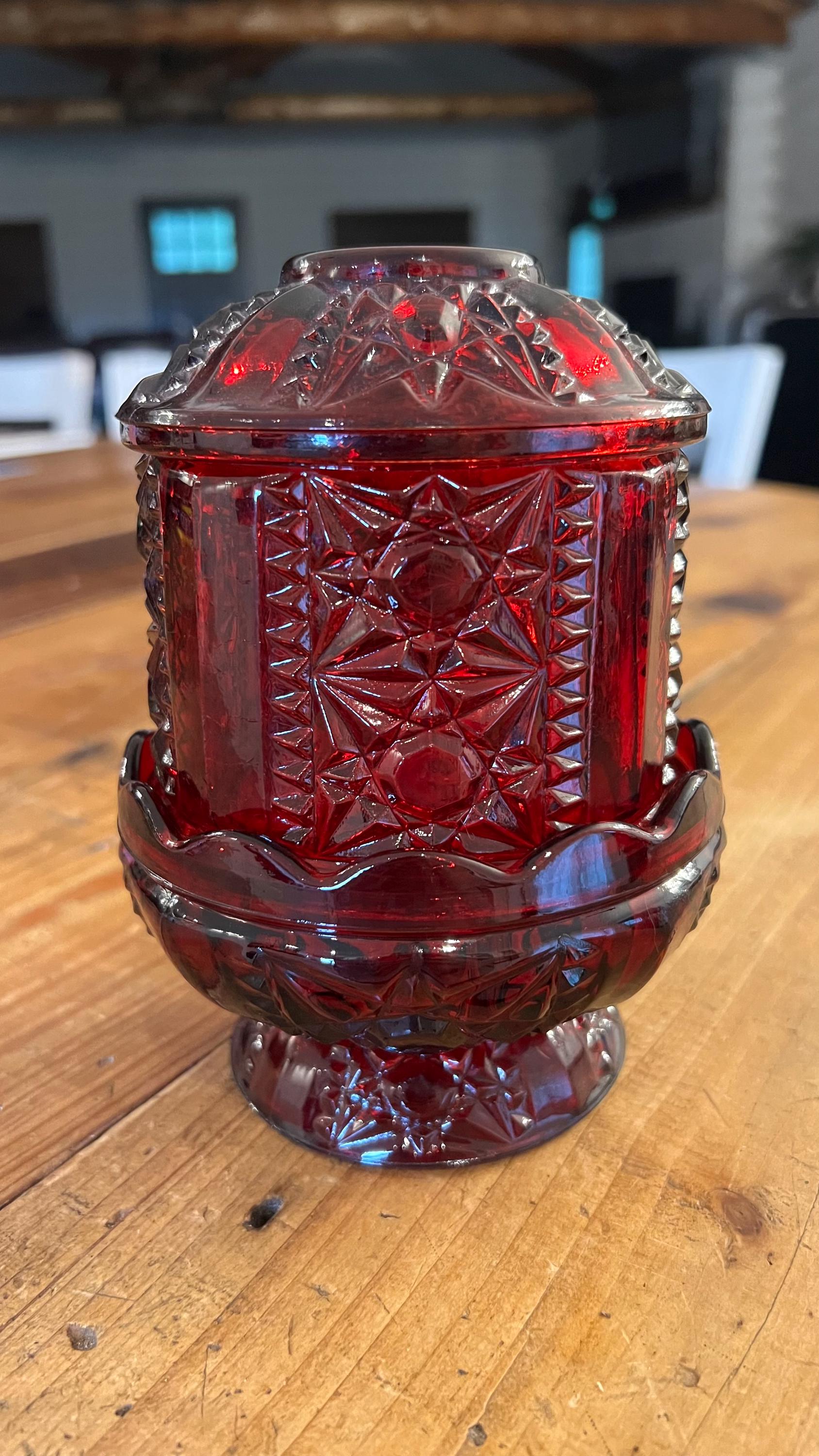 Vintage Fairy Indiana Glass Lamp - Etsy