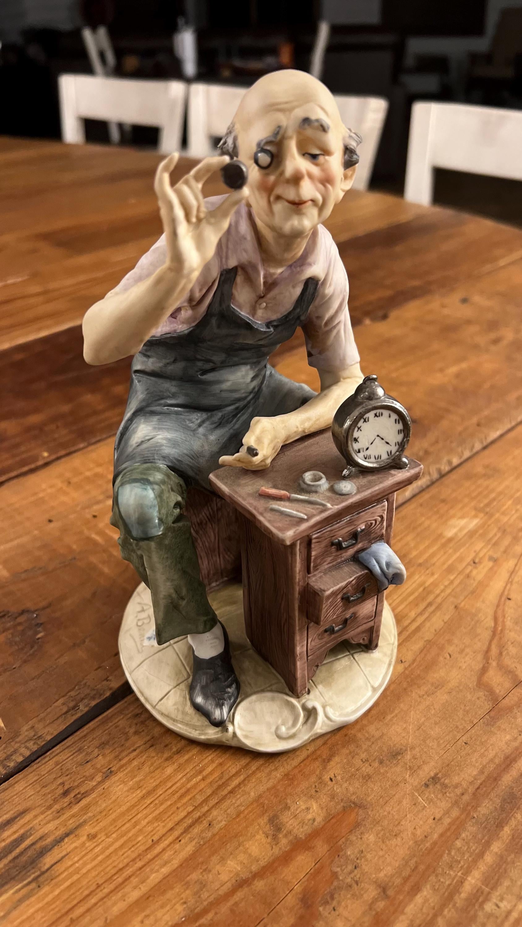 Watchmaker Figurine Statue - Etsy