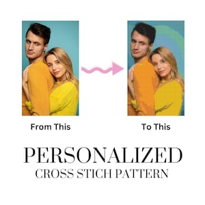 Personalized Cross Stitch Pattern from Picture | Custom Cross Stitch PDF | Embroidery Template | Best Gift for Her or Him