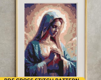 マリアとエリザベスのクロスステッチパターン：ブロッホ刺繍（PDF