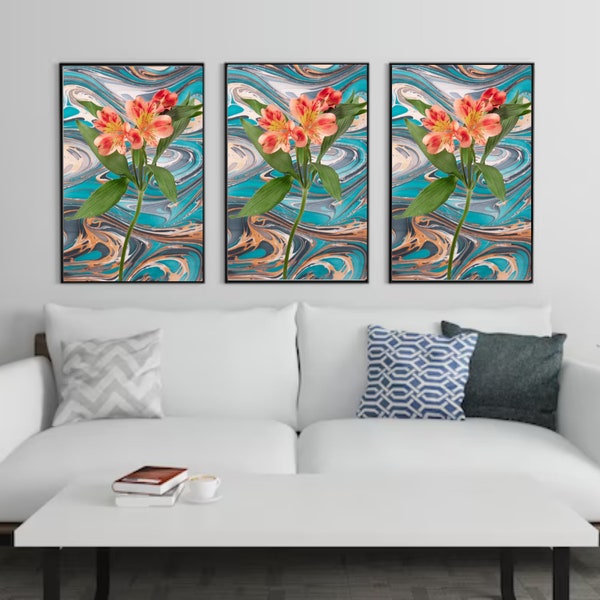 Stylish Spiral Flower Wall Art is a  Unique and Colorful Modern Home Decor with Vibrant Statement Piece for Your Walls