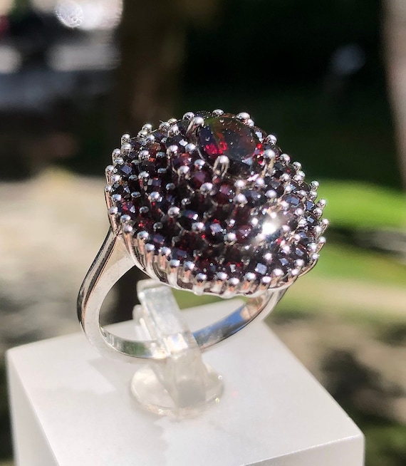 Pyrope Garnet Ring in 925 Sterling Silver Handmade Gemstone Jewelry for Women Etsy Canada