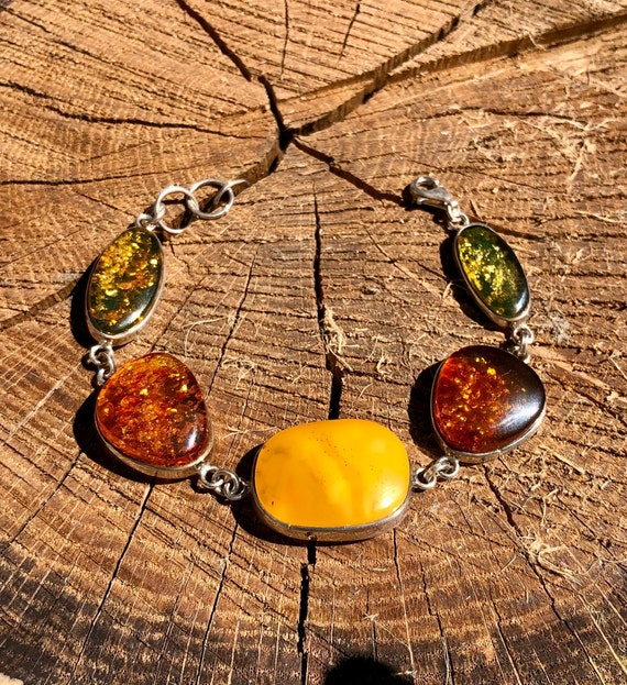 Parure Gioielli Donna AMBEDORA Set Da Donna In Argento Sterling 925 Con Ciondolo A Forma Di Piccolo Sole (collana E Orecchini), Ambra Baltica In Cognac, Ciondolo Con Catenina E Orecchini, Set Pronto