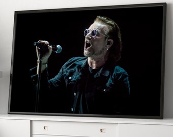 U2 | Bono | Irish | Music Lovers | Original Art | Music Wall Art | Wall Decor | Rock Vibes | Printable Wall Art | INSTANT DIGITAL DOWNLOAD