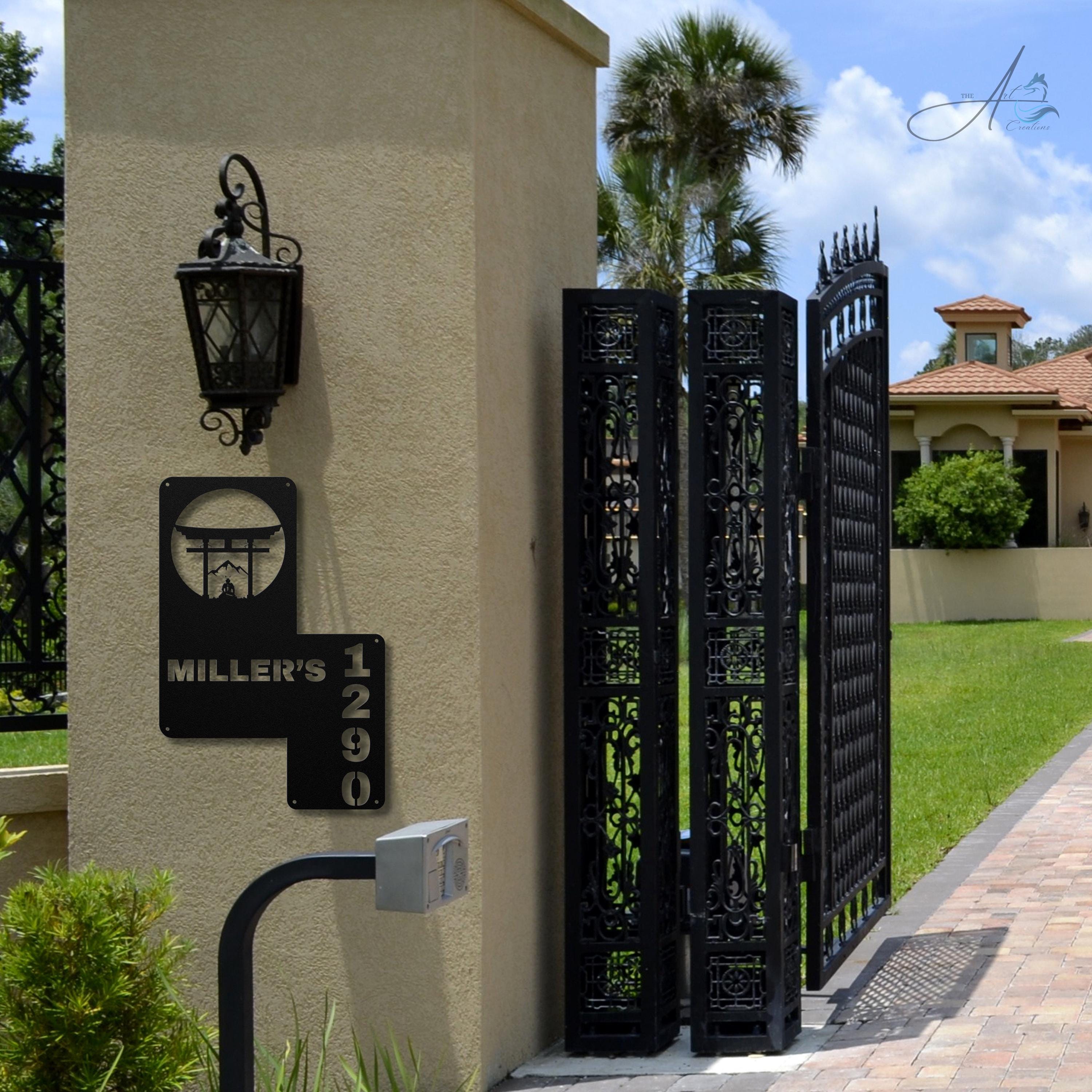 Torii Gate Metal Address Sign, Asian Inspired (custom Sizes & Colors ...