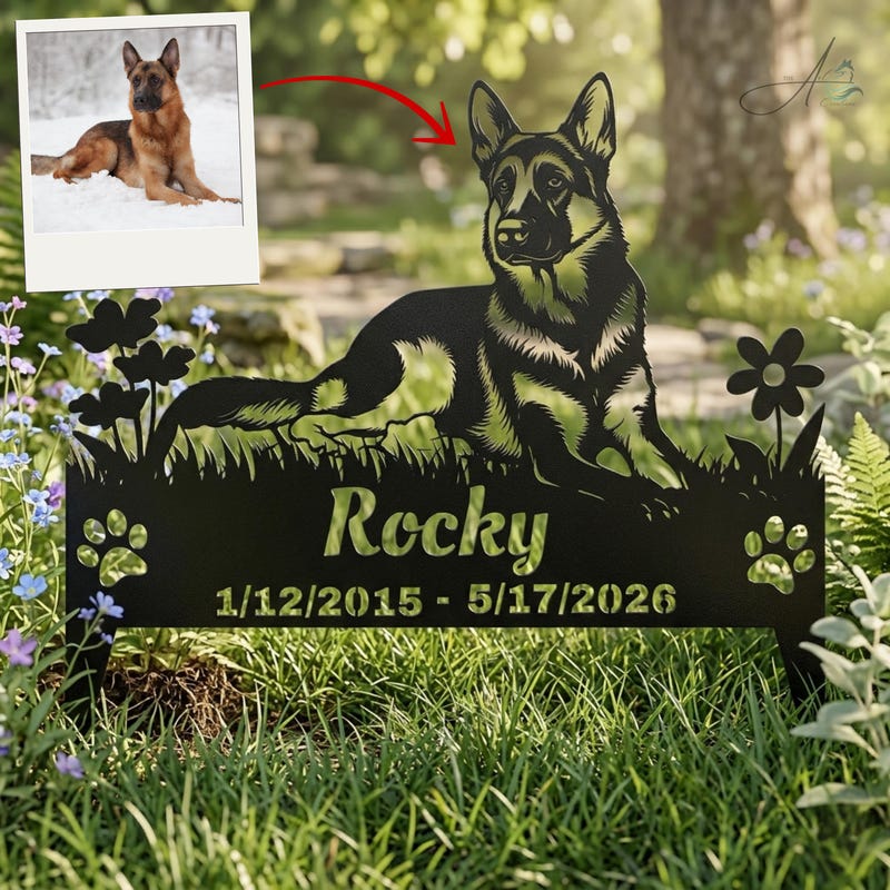 Custom Dog Photo Stake - Etsy