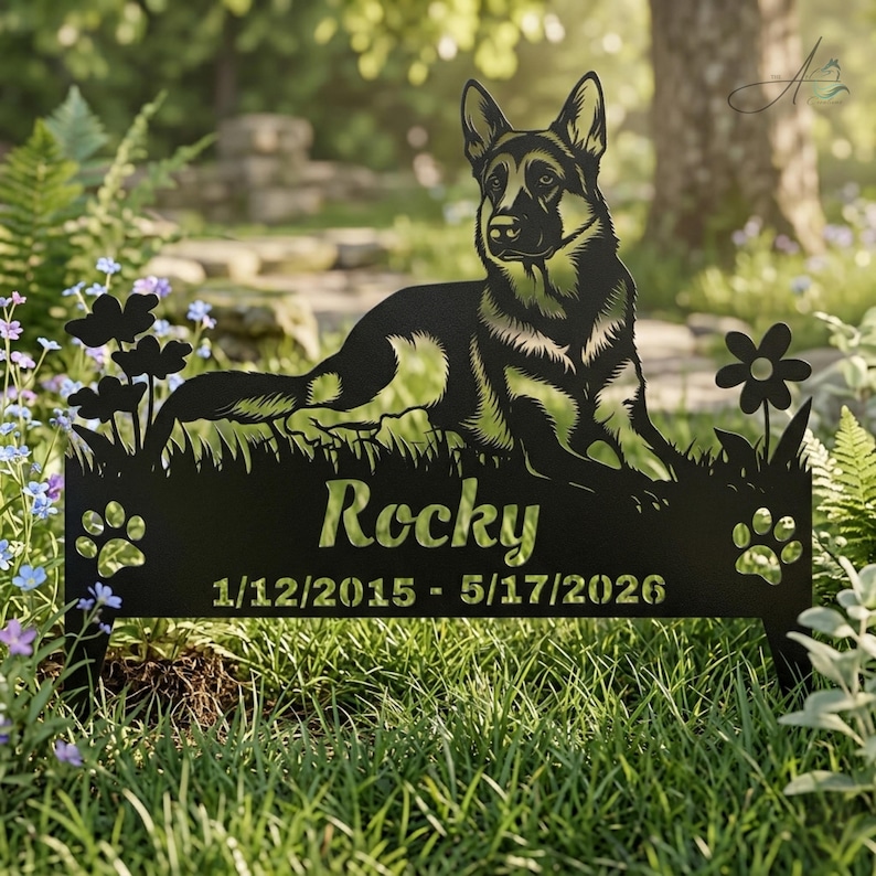 Custom Dog Memorial Stake, Personalized Photo Metal Garden Marker, Pet Loss Sympathy Gift image 9