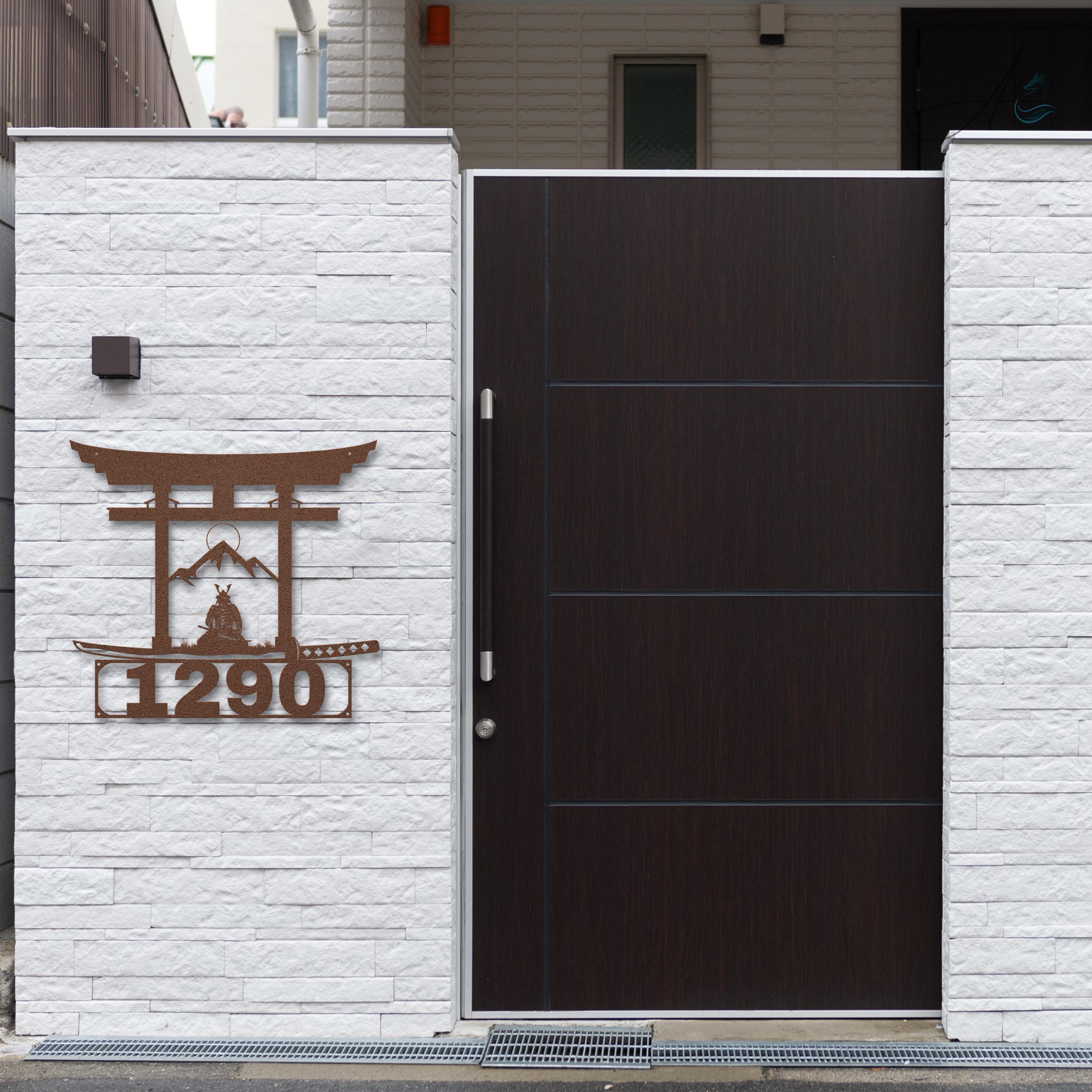 Metal Address Sign: Torii Gate Theme (custom Colors and Sizes) - Etsy