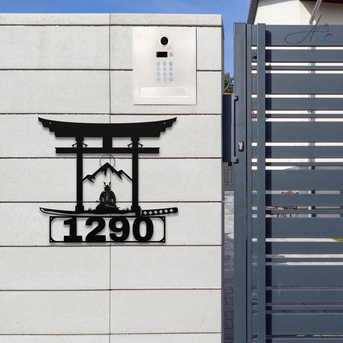Metal Address Sign: Torii Gate Theme (custom Colors and Sizes) - Etsy