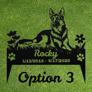 Custom Dog Memorial Stake, Personalized Photo Metal Garden Marker, Pet Loss Sympathy Gift image 16