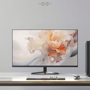 4K abstrakt blommig skrivbordsbakgrund, hög upplösning (digital nedladdning)