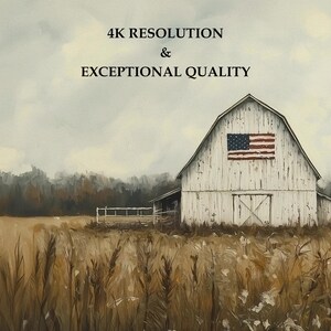 July Rastic Background Frame Frame TV Art 4th of July, Rustic American Flag Old Barn, American ...
