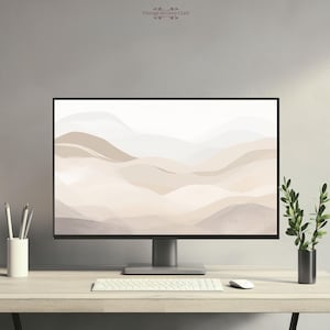 4K Neutral Texture Beige Aesthetic Desktop Wallpaper PC Mac Laptop Windows Macbook Minimalist Desktop Background Instant Digital Download