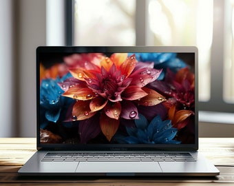4K Aesthetic Wallpaper Abstract Desktop Background PC Mackbook Laptop Windows High Resolution Vibrant Computer Art Instant Digital Download