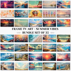 Summer Samsung Frame TV Art Bundle of 35 Tv Files INCLUDED, Summer Farmhouse For Frame TV Art, Beach House Home Decor, Digital Download