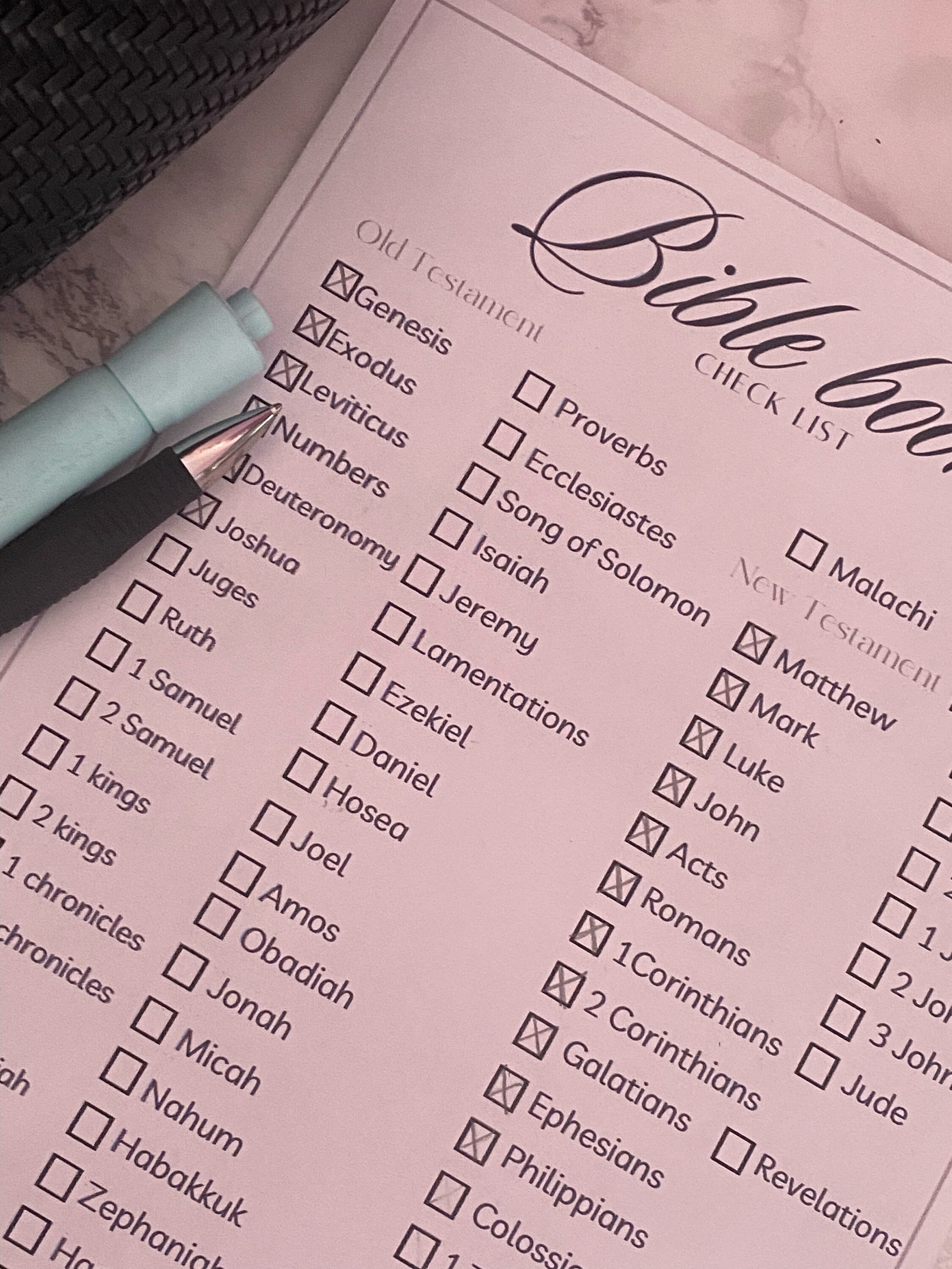 Bible Books Checklist Printable Perfect for Bible Study and Tracking ...