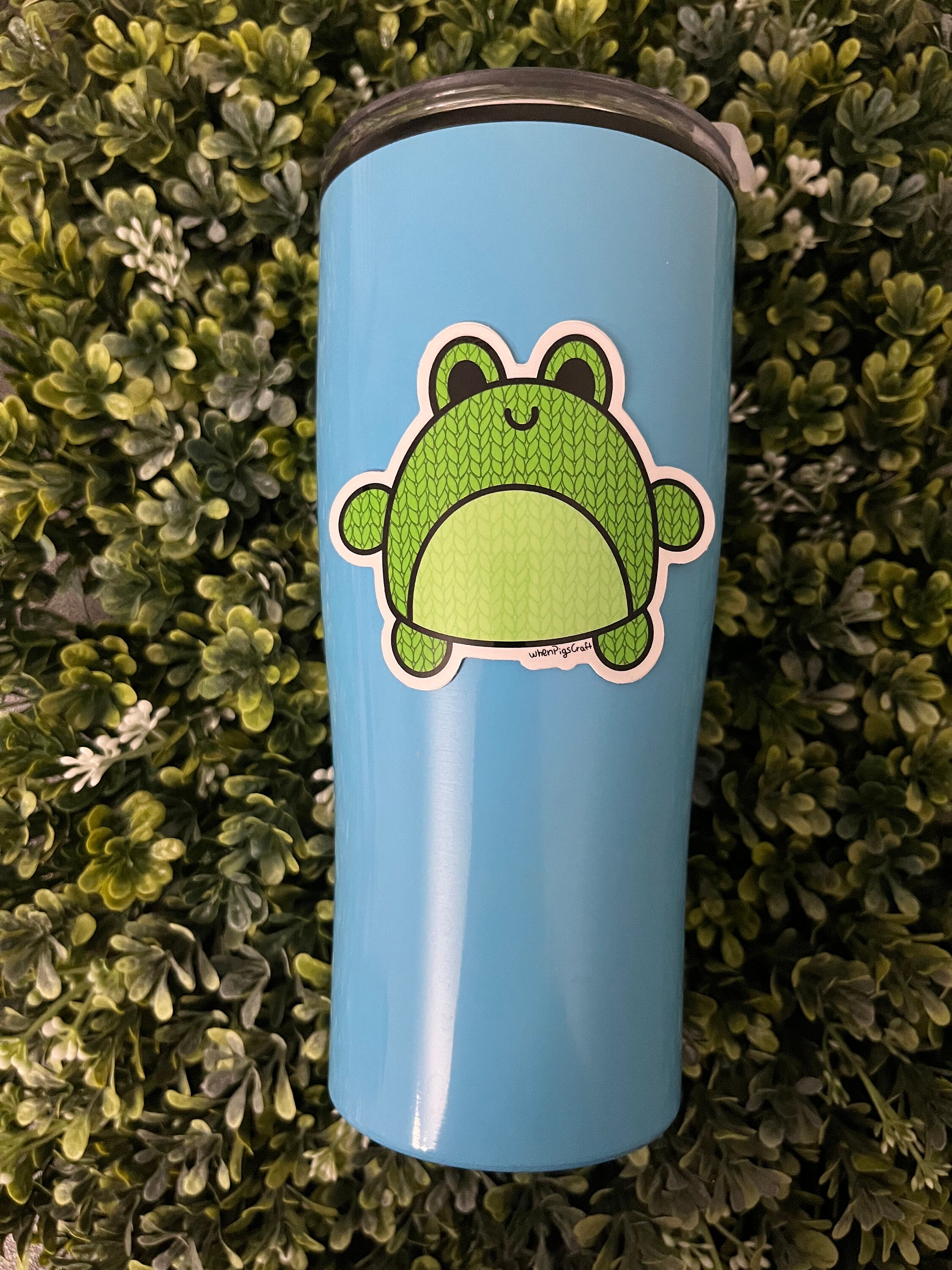 Knit Frog Waterproof Vinyl Sticker - Etsy