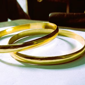 Love 18k Yellow Gold plated Bangle Bracelet  Stacking Gold Bangle  Classic Gold Bracelet  Minimal Gold Bangle Boho Bangles personalized gift