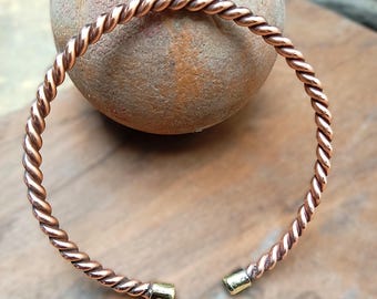 Pure Copper Bangle Bracelet Sacred Cubit Copper Tensor Bracelet 144Mhz Cubit Pure , braided copper wire Bangle Beautiful Bracelet ,Gift Item