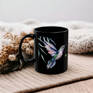 Hummingbird Floral Mug - Unique Coffee Cup for Nature Lovers | Perfect Gift for Coffee Enthusiasts | Exclusive Bird & Flower Print