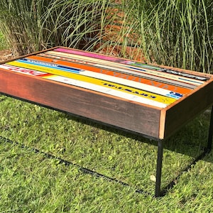 Barn Wood & Metal Ski Coffee Table