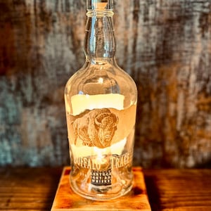 Buffalo Trace bourbon bottle lamp