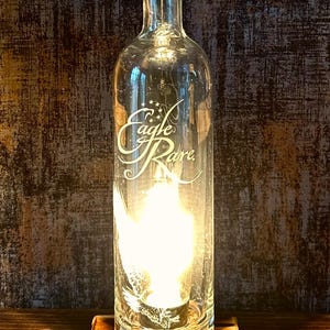 Eagle Rare bourbon bottle lamp