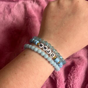 WWJD Blue 3-Bracelet Stack