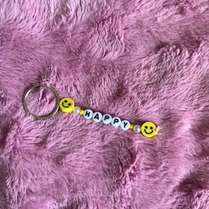 Happy Smiley Face Keychain