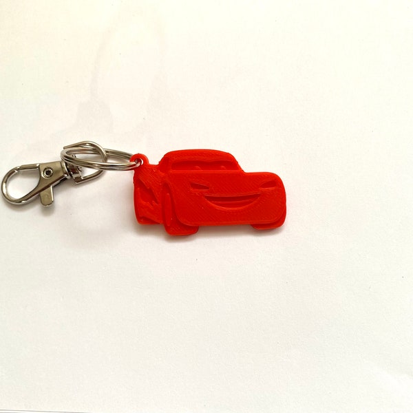 Porte-clés inspiré de Lightning McQueen imprimé en 3D - porte-clés inspiré des voitures Disney