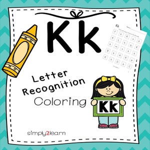 Letra Kk Reconocimiento Para Colorear DESCARGA DIGITAL