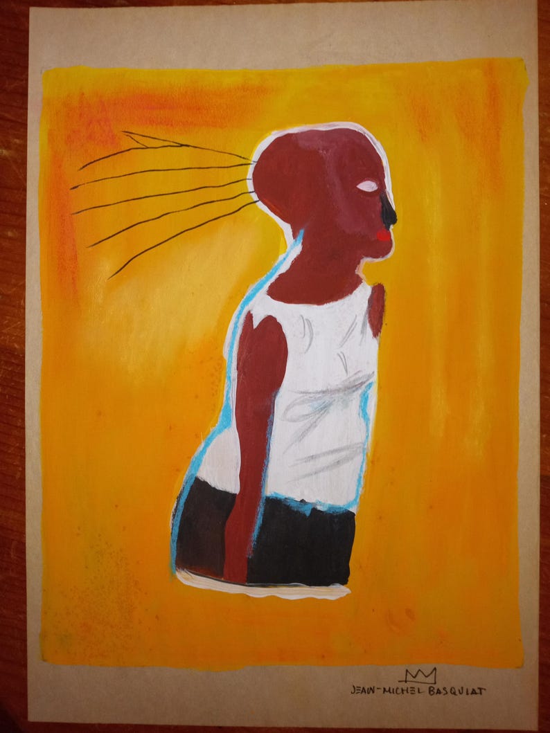 Jean-Michel Basquiat Painting on Paper 画像 1
