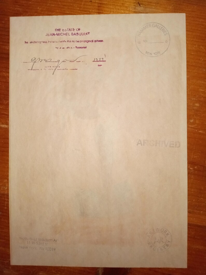 Jean-Michel Basquiat Painting on Paper 画像 2