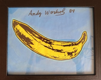 Pintura vintage sobre papel de Andy Warhol