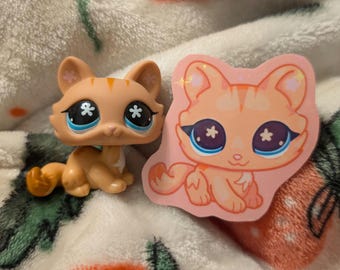 Nostalgic LPS Kitty - Hand Cut Sticker