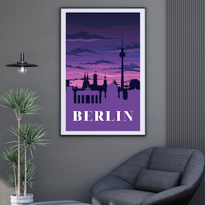 Poster city map Cologne/ Munich/ Berlin /Hamburg/ Leipzig / Wall decoration