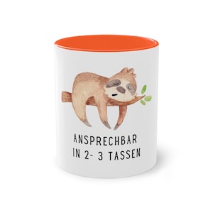 Morning grouch mug | Approachable in 2-3 cups - mug | Sloth motif | Sloth fan | Gift for morning grouch