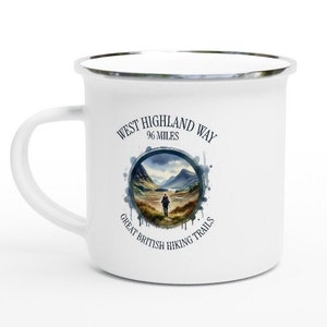 West Highland Way Enamel Mug: Scotland Hiking Souvenir (12 Oz)