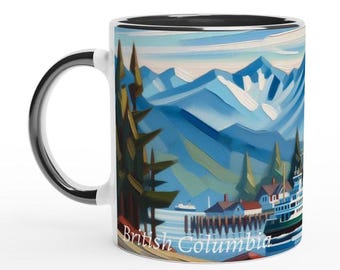 British Columbia: Great Canadian Mug Collection (10/13) - White 11oz Ceramic Mug with Colour Inside