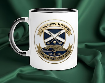 ST ANDREWS "The Historic Home Of Golf" - White 11oz Ceramic Mug with Color Inside