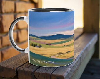 South Dakota 11 oz Coffee Mug: US State Rural Scenery Art Series 41/50