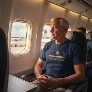 Motivate Recovery: 'New Knee - New Horizons' T-Shirt | Gift for Post-Op Replacement Patients