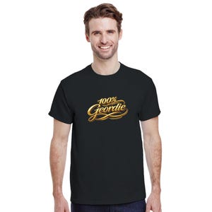 Newcastle 100% Geordie T-shirt - Heavyweight Urban Crewneck (S-5XL) - GOLD Logo Bild 13