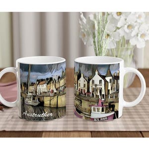 Anstruther Scotland Coffee Mug: Charming Scottish Fishing Village Souvenir