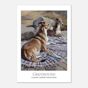 Greyhound Art Print: Classic Canine Poster, Dog Lover Gift