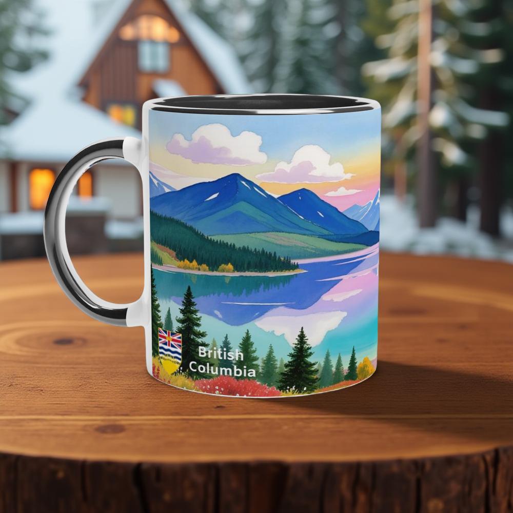 Fanion Vintage Vancouver Washington – Souvenir Voyage, Motif Amérindien, Bon état