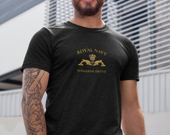 Royal Navy Submarine Service Tshirt (Navy Series) - Heavyweight Unisex Crewneck T-shirt | Gildan® 5000 (Available S - 5XL)
