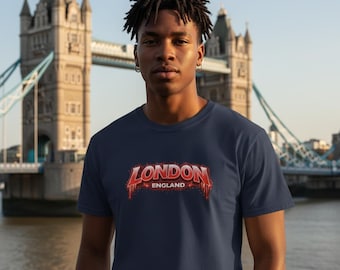 LONDON Urban Graffiti Statement Tee - Unisex T-shirt (Available in Large Sizes)