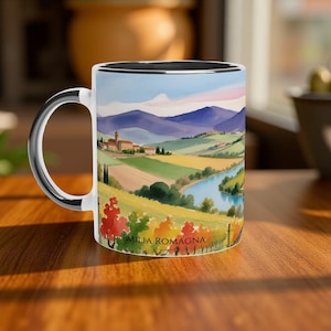 Emilia Romagna, Abstract Rural Italian Region Series (07/20) 11oz Coffee Mug